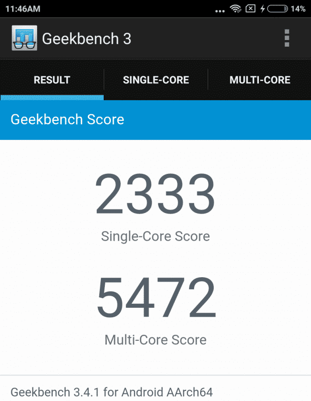 Geekbench 3mi5